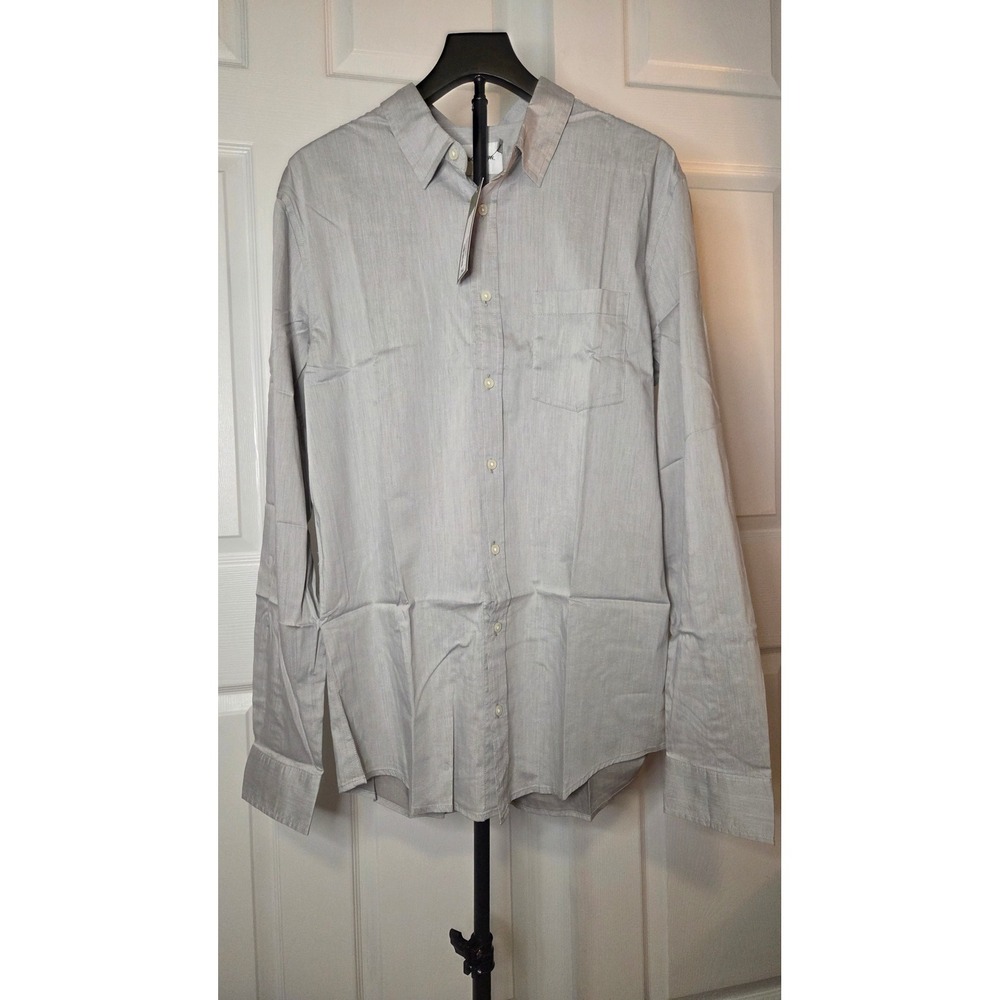 Goodfellow & Co Mens Comfort Wear LS Shirt Rainy Gray L Tall